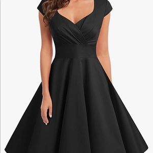 Black 50s style black cocktail dress